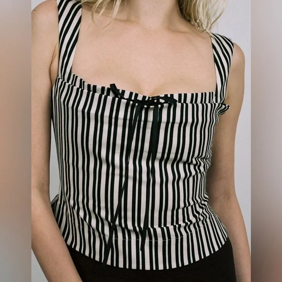 Miaou Imogene Laced Stripe Corset - Picture 5 of 5